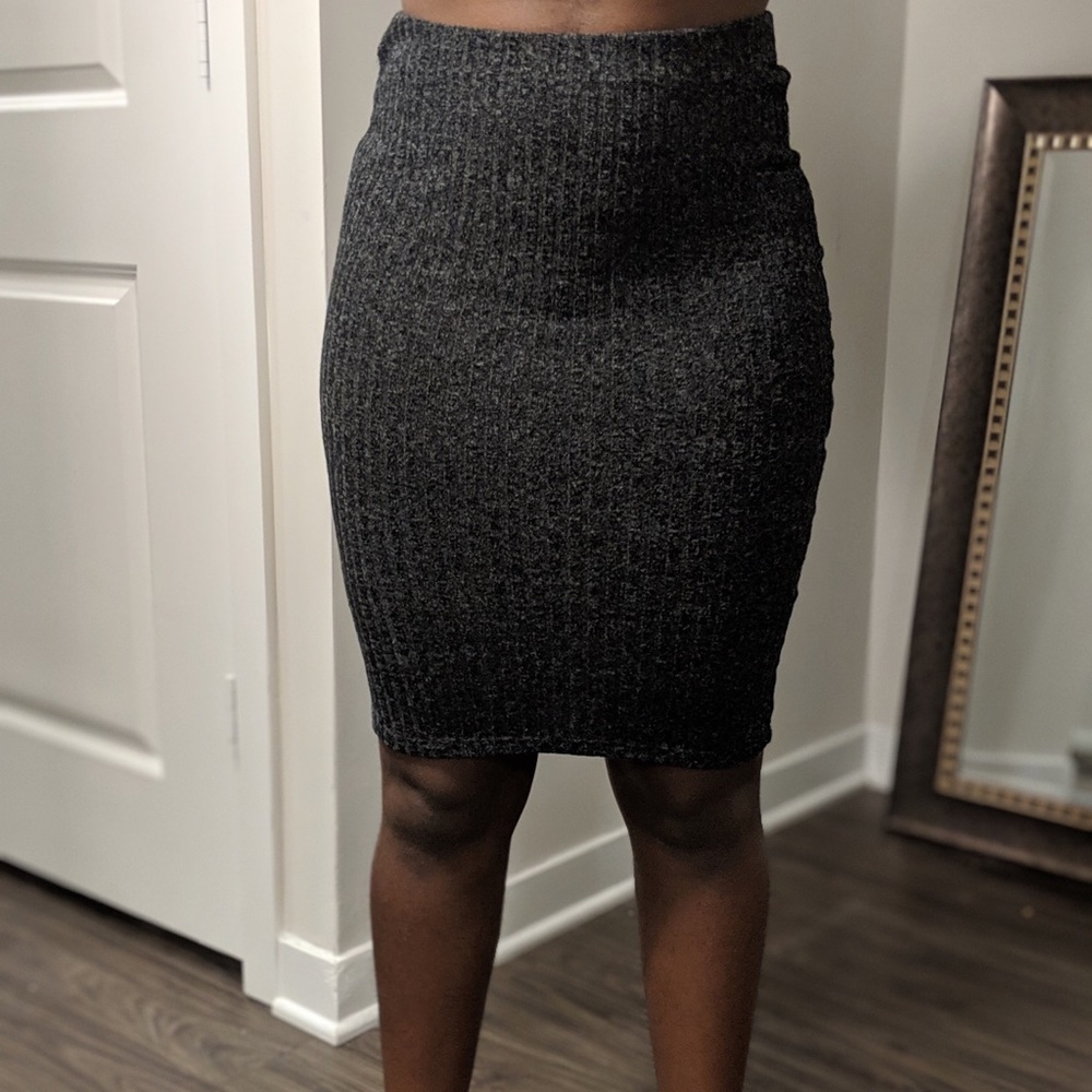 Grey sweater skirt